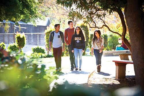 Students walking on Berkeley campus